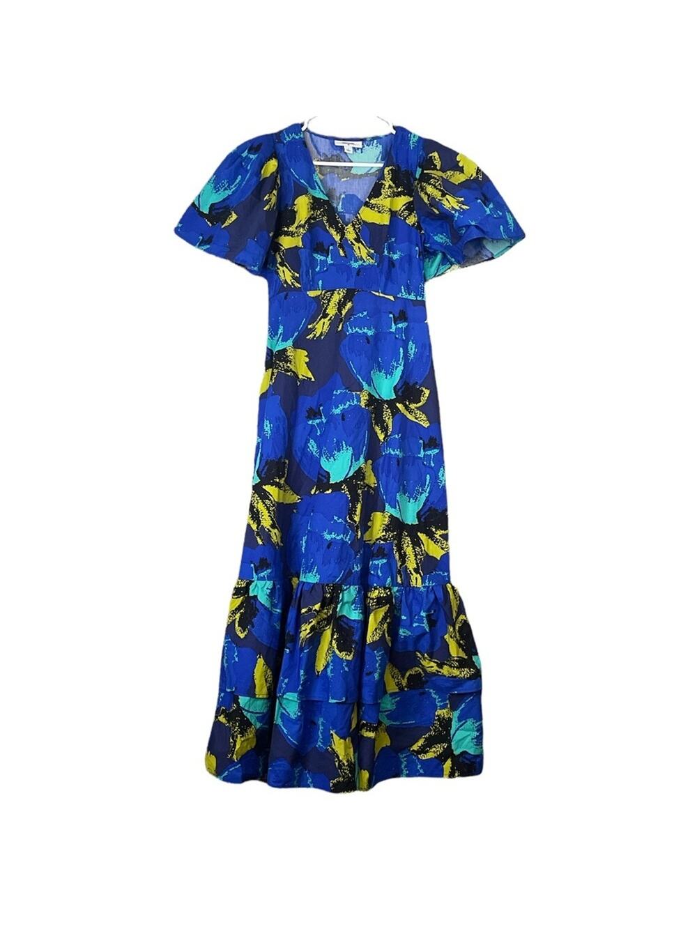 NEW Christopher John Rogers x Target Blue Floral Maxi Dress Size 2